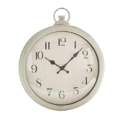 Glowster Weiße Wanduhr, 41 x 35 x 5 cm, kontinuierliches Uhrwerk, ideal für Dekoration und Zeitanzeige in jedem Raum. Glowster Weiße Wanduhr, 41 x 35 x 5 cm, kontinuierliches Uhrwerk, ideal für Dekoration und Zeitanzeige in jedem Raum. von Glowster