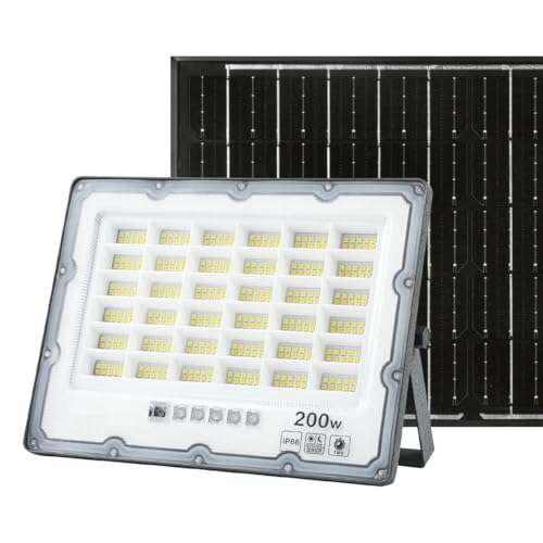 LED-Solarstrahler, 200 W, IP65, Grau, CCT-Licht, ideal für Außenbeleuchtung, Garten und Sicherheit. LED-Solarstrahler, 200 W, IP65, Grau, CCT-Licht, ideal für Außenbeleuchtung, Garten und Sicherheit. von Glowster