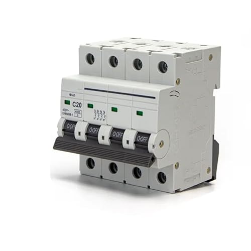 Miniatur-Leistungsschutzschalter, 4-polig, 20 A, C Kurve, grau – schützt Stromkreise und verhindert Überladung. Miniatur-Leistungsschutzschalter, 4-polig, 20 A, C Kurve, grau – schützt Stromkreise und verhindert Überladung. von Glowster