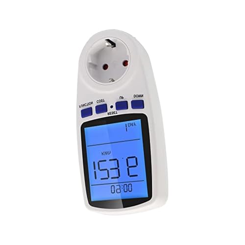 Stromverbrauchsmesser, wiederaufladbarer Strommonitor mit LCD-Display mit Hintergrundbeleuchtung, Stromverbrauchsmesser mit Überlastschutz, reduziert die Stromkosten von Glowster
