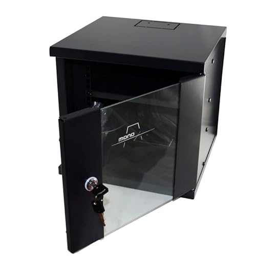 Wandschrank 6U, 330 x 320 mm, mit 1 Platte, 25,4 cm (10 Zoll), sichere und effiziente Aufbewahrung für Netzwerk- und Telekommunikationsgeräte. von Glowster