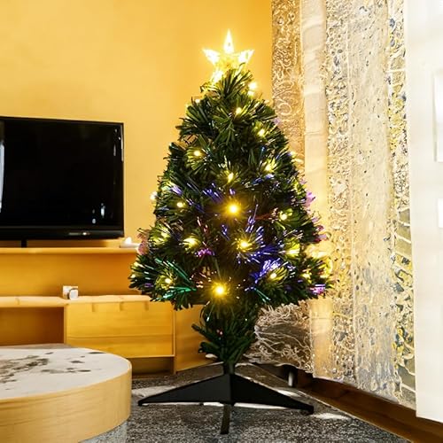 Weihnachtsbaum aus Glasfaser, 120 cm, warmweiß, energiesparend, ideal für Festliche Dekoration und Schaffung Einer weihnachtlichen Atmosphäre. von Glowster