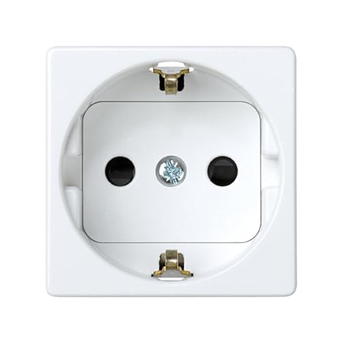 Weißer TTL-Sockel mit Schnee-Finish, schlichtes Design macht es perfekt für elektrische Installationen und zur Verschönerung der Inneneinrichtung. von Glowster