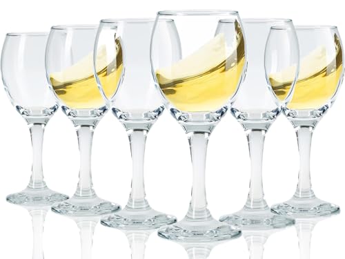 Kleine Weingläser mit Stiel, Limoncello-Gläser, Portweingläser, 150 ml, 6 Stück von Glsairy