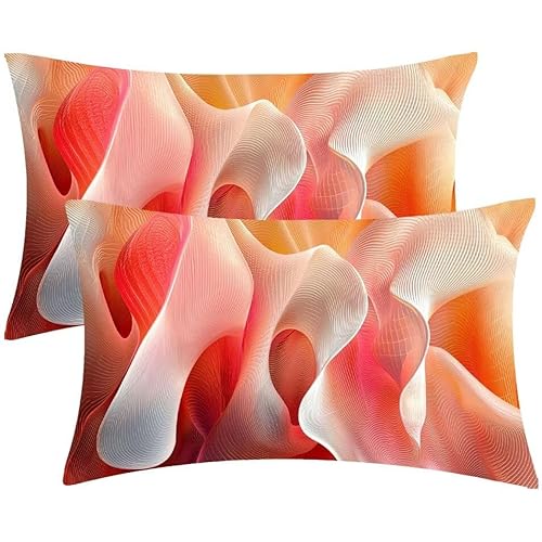 Kissenbezug 25 x 50 Einfache Abstraktion Kopfkissenbezug 2er Set Sofakissen Samt Kissenbezüge Rechteckig Dekokissen für Sofa Stühle Deko Wohnzimmer Modern Couchkissen Schlafzimmer Kissenhülle F-582 von Glslmznq