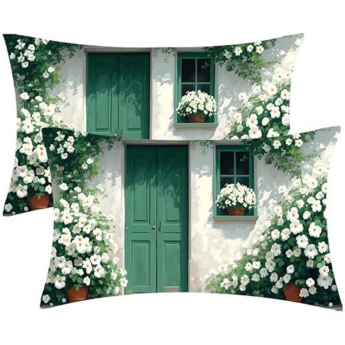 Kissenbezug 25 x 50 Kissenbezüge BlumenwandZierkissen 2er Set Rechteckig Couchkissen Zierkissenbezüge Baumwolle Leinen Sofa Kopfkissenbezug für Deko Wohnzimmer Herbst Gartenmöbel Kissen Geschenke d517 Kissenbezug 25 x 50 Kissenbezüge BlumenwandZierkissen 2er Set Rechteckig Couchkissen Zierkissenbezüge Baumwolle Leinen Sofa Kopfkissenbezug für Deko Wohnzimmer Herbst Gartenmöbel Kissen Geschenke d517 von Glslmznq