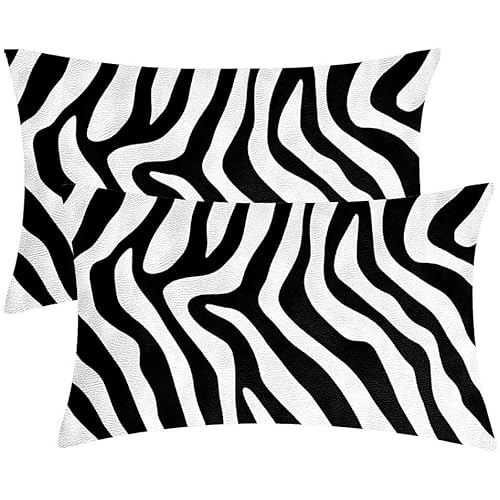 Kissenbezug 25 x 50 Schwarz Weiß Streifen Kopfkissenbezug 2er Set Sofakissen Leinen Kissenbezüge Rechteckig Dekokissen für Sofa Stühle Deko Wohnzimmer Modern Couchkissen Schlafzimmer Kissenhülle F-414 Kissenbezug 25 x 50 Schwarz Weiß Streifen Kopfkissenbezug 2er Set Sofakissen Leinen Kissenbezüge Rechteckig Dekokissen für Sofa Stühle Deko Wohnzimmer Modern Couchkissen Schlafzimmer Kissenhülle F-414 von Glslmznq