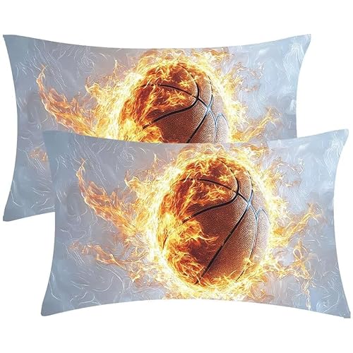 Kissenbezug 30 x 60 Flamme Basketball Kopfkissenbezug 2er Set Sofakissen Leinen Kissenbezüge Rechteckig Dekokissen für Sofa Stühle Deko Wohnzimmer Modern Couchkissen Schlafzimmer Kissenhülle F-538 Kissenbezug 30 x 60 Flamme Basketball Kopfkissenbezug 2er Set Sofakissen Leinen Kissenbezüge Rechteckig Dekokissen für Sofa Stühle Deko Wohnzimmer Modern Couchkissen Schlafzimmer Kissenhülle F-538 von Glslmznq