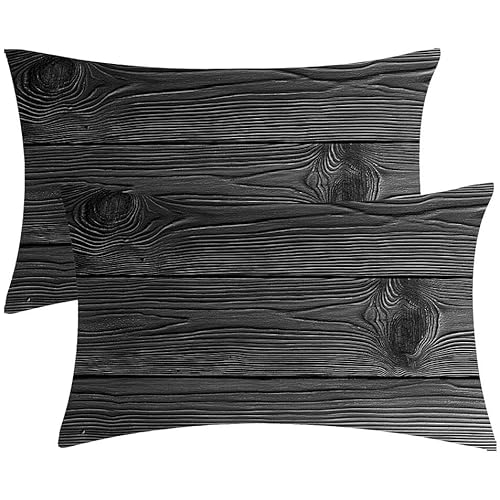 Kissenbezug 40 x 80 Schwarz Holz Kopfkissenbezug 2er Set Sofakissen Leinen Kissenbezüge Rechteckig Dekokissen für Sofa Stühle Deko Wohnzimmer Modern Couchkissen Schlafzimmer Kissenhülle F-443 Kissenbezug 40 x 80 Schwarz Holz Kopfkissenbezug 2er Set Sofakissen Leinen Kissenbezüge Rechteckig Dekokissen für Sofa Stühle Deko Wohnzimmer Modern Couchkissen Schlafzimmer Kissenhülle F-443 von Glslmznq