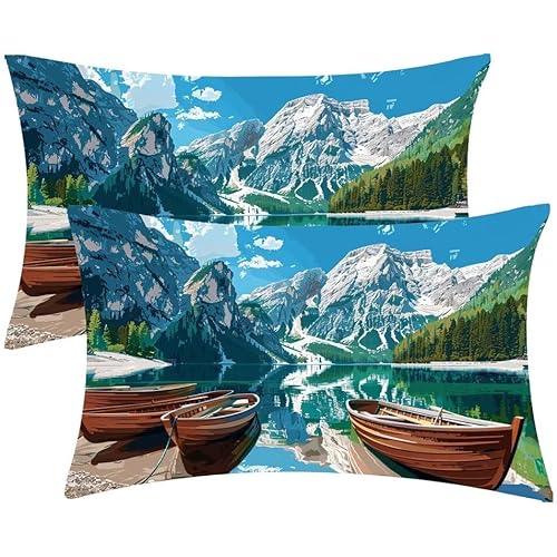 Kissenbezug 50 x 100 Kissenbezüge See FensterZierkissen 2er Set Rechteckig Couchkissen Zierkissenbezüge Baumwolle Leinen Sofa Kopfkissenbezug für Deko Wohnzimmer Herbst Gartenmöbel Kissen d-464 Kissenbezug 50 x 100 Kissenbezüge See FensterZierkissen 2er Set Rechteckig Couchkissen Zierkissenbezüge Baumwolle Leinen Sofa Kopfkissenbezug für Deko Wohnzimmer Herbst Gartenmöbel Kissen d-464 von Glslmznq