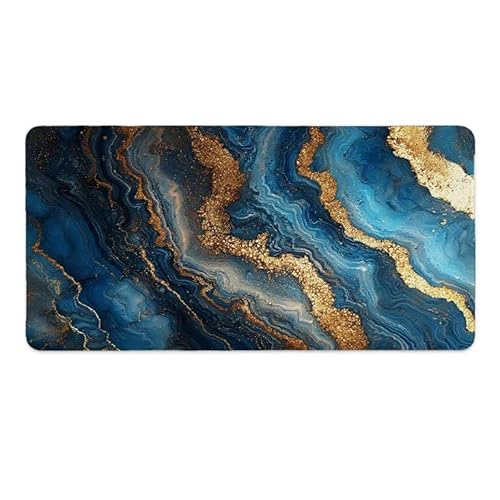 Mauspad 1600 x 800 mm Groß Gaming Mousepad, Abstrakter Marmor Große Schreibtisch Matte, Genähte Kanten Gaming Mauspad, Schreibtischunterlage mit Rutschfester Gummibasis, Schreibtisch Zubehör F-209 Mauspad 1600 x 800 mm Groß Gaming Mousepad, Abstrakter Marmor Große Schreibtisch Matte, Genähte Kanten Gaming Mauspad, Schreibtischunterlage mit Rutschfester Gummibasis, Schreibtisch Zubehör F-209 von Glslmznq