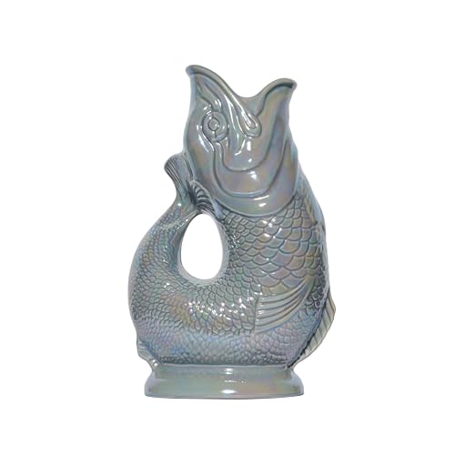 Gluckigluck Karaffe XL Dunkelgrau schimmernd – 1,2 l – Original Gluggle Jug aus England – Wasserkrug mit Glucker-Geräusch – Handgefertigt & schimmernde Oberfläche – Kult-Krug als Vase oder Dekanter Gluckigluck Karaffe XL Dunkelgrau schimmernd – 1,2 l – Original Gluggle Jug aus England – Wasserkrug mit Glucker-Geräusch – Handgefertigt & schimmernde Oberfläche – Kult-Krug als Vase oder Dekanter von Gluckigluck