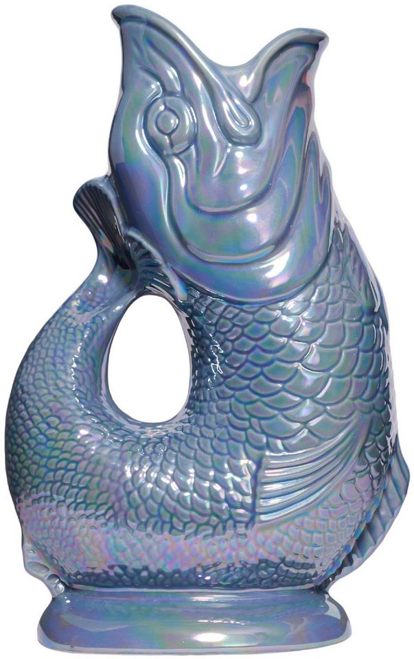 Gluckigluck Wasserkaraffe, (Original Gluggle Jug aus England), mit Gluckergeräusch, handgefertigt, ikonisches Fisch-Design, 1,2 L von Gluckigluck