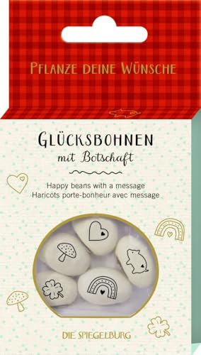 Geprägte Saatbohnen Pflanze deine Wünsche - Viel Glück von Glück
