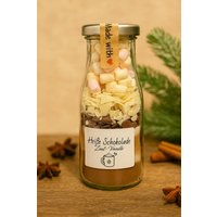 Heiße Schokolade Zimt-Vanille Im Glas | Personalisierbares Geschenk Trinkschokolade Mit Zimt & Vanille Wintermischung Glück von GlueckImGlasCookies