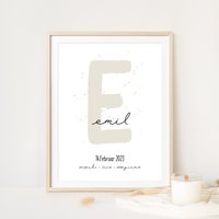 Geburtsposter, Namensposter - Personalisiert Name Mit Geburtsdaten, Geschenk Zur Geburt Für Eltern Baby Mama Und Papa, Taufe, Kinderzimmer von GlueckMeinKind