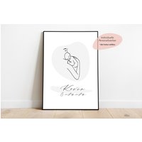Line Art Poster Zur Schwangerschaft Personalisiert | Mutter Und Kind Hebamme Geschenk Line Art Poster Zur Schwangerschaft Personalisiert | Mutter Und Kind Hebamme Geschenk von GlueckMeinKind