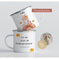 Schulkind Tasse Mit Namen Geschenk Zur Einschulung Mädchen 2022 Und Kindergartenstart, Kindertasse Regenbogen Einhorn, Schulstart von GlueckMeinKind