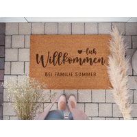Personalisierte Fußmatte - Indoor Türmatte Mit Gravur Geschenk Zum Einzug & Hochzeit Dekorative Namen Aus Kokos #3 von Gluecklicheiraten