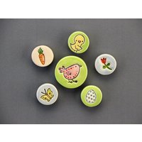 Frühling Glücksbringer Magnet Schmetterling Ente Möhre Keramik Kühlschrank Lustig Geburtstag Geschenk Klein Adventskalender Kinddeutschland von Gluecksfarbe