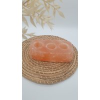 Teelichthalter Großer Salzkristall Für 3 Teelichter Teelichthalter Großer Salzkristall Für 3 Teelichter von GluecksfaserBYcindy