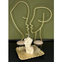 Slim Lady Candle Frauenkörper Sojawachs Kerzen Tischdeko Geschenkidee Deko Vegan von GlueckslichtKerzen