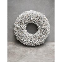 Bakuli-Kranz/ Trockenblumenkranz/ Wandkranz/ Türkranz Weiß von GluecksmomentErleben