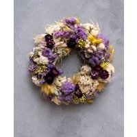 Kranz/ Trockenblumenkranz/ Wandkranz/ Türkranz/ Lila von GluecksmomentErleben