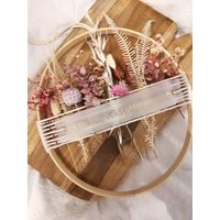 Wandkranz/Dekokranz/ Kranz Mit Trockenblumen Lieblingsmensch Geschenk Kranz/ von GluecksmomentErleben