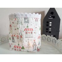 Lichtbeutel - Windlicht Deko Kerzenglas Geschenk Weihnachtsdorf Weihnachten von Gluecksmomente1