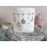 Lichtbeutel - Windlicht Deko Kerzenglas Geschenk X-Mas Weihnachtskugelkette von Gluecksmomente1