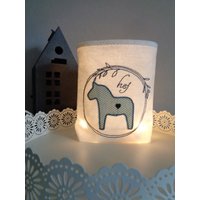 Lichtbeutel - Windlicht Stimmungslicht Lichtglas Deko Dalapferd Schweden von Gluecksmomente1