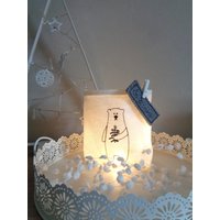 Lichtbeutel - Windlicht Stimmungslicht Lichtglas Deko Weihnachtsbär von Gluecksmomente1