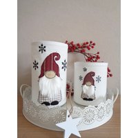 Windlicht - Kerzenglas Stimmungslicht Wichtel Weihnachten von Gluecksmomente1