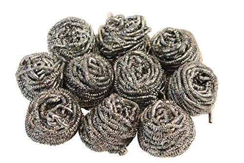 10 Stück Topfreiniger, Edelstahlspirale, Topfkratzer- rostfrei in unterschiedlichen Größen (klein) von Gluecksshop