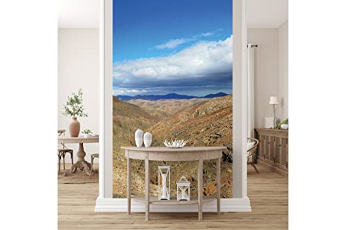 Glücksvilla - Fototapete, selbstklebend (120 x 250 cm (BxH) - div. Maße - Vlies-Tapete XXL Wand-Deko - Fuerte te Quiero 2 - Spanien Kanaren Fuerteventura Berge Natur Fotografie x von Glücksvilla