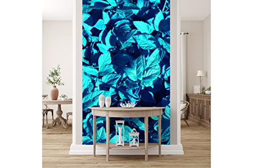 Glücksvilla - Fototapete, selbstklebend (120 x 250 cm BxH) - div. Maße - Vlies-Tapete - moderne Wand-Deko - Abstraktes Blattwerk - Fotografie Garten-Pflanzen Blätter Laub Natur von Glücksvilla