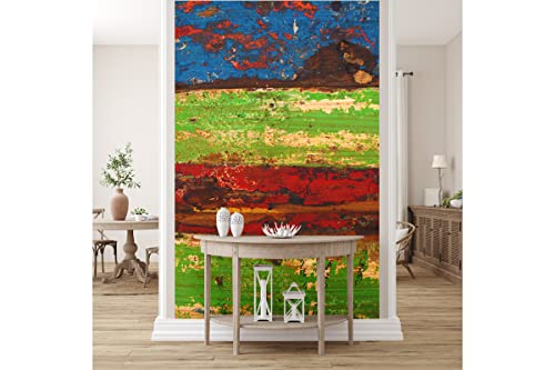 Glücksvilla - Fototapete, selbstklebend (120 x 300 cm (BxH) - div. Maße - Vlies-Tapete - moderne Wand-Deko - Holz-Details 4 - shabby Holzwand Brett Bretterwand Struktur Detail x von Glücksvilla