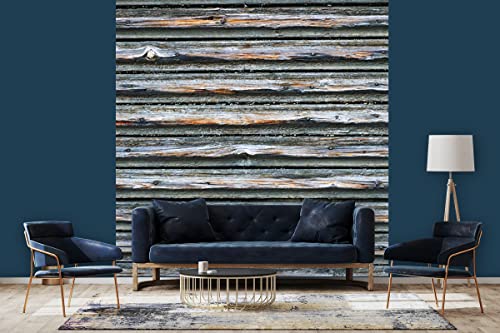Glücksvilla - Fototapete, selbstklebend (240 x 250 cm (BxH) - div. Maße - Vlies-Tapete XXL moderne Wand-Deko - Holz-Details 8 - Holzwand Holztür Holz-Optik Struktur Detail moderne Fotografie von Glücksvilla