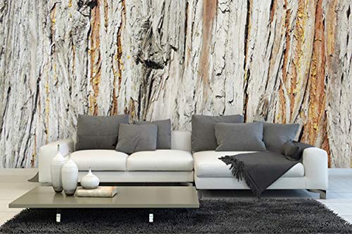 Glücksvilla - Fototapete, selbstklebend (360 x 250 cm (BxH) - div. Maße - Vlies-Tapete - Wand-Deko - Holz-Details 3 - Frankreich Deko Natur Baum Holzwand Holz-Optik Fotografie x von Glücksvilla