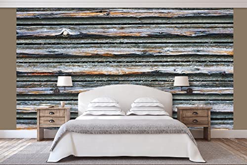 Glücksvilla - Fototapete, selbstklebend (360 x 250 cm (BxH) - div. Maße - Vlies-Tapete - moderne Wand-Deko - Holz-Details 8 - Holzwand Holztür Holz-Optik Struktur Detail moderne Fotografie von Glücksvilla