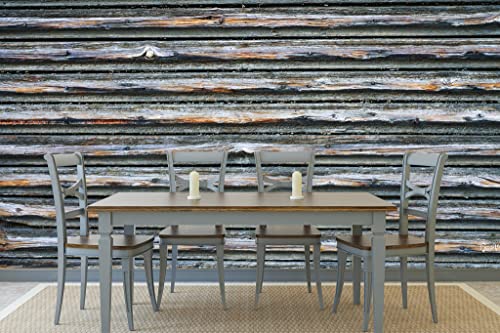 Glücksvilla - Fototapete, selbstklebend (480 x 250 cm (BxH) - div. Maße - Vlies-Tapete - moderne Wand-Deko - Holz-Details 8 - Holzwand Holztür Holz-Optik Struktur Detail moderne Fotografie von Glücksvilla