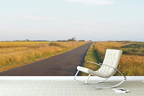 Glücksvilla - Fototapete, selbstklebend (600 x 300 cm (BxH) - div. Maße - Vlies-Tapete - Wand-Deko - Geh deinen Weg! - Frankreich Feld-Weg Wiese Natur Küste Bretagne Fotografie x von Glücksvilla