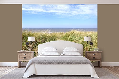 Glücksvilla - selbstklebende Fototapete (240 x 300 cm (BxH) - div. Maße - Vlies-Tapete XXL moderne Wand-Deko - Düne von Zandvoort - Holland Niederlande Strand Meer Atlantik Fotografie von Glücksvilla