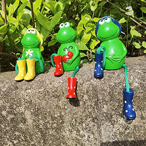 Frosch Gartendeko Gartenfiguren für Außen Frosch Figur Tierfiguren Gartrendeko Sitzende Dekofigur Frosch Deko Garten Frosch Figuren für Balkon Terrasse Zimmer Home Dekoration Geschenke für Outdoor von Glücksvogel