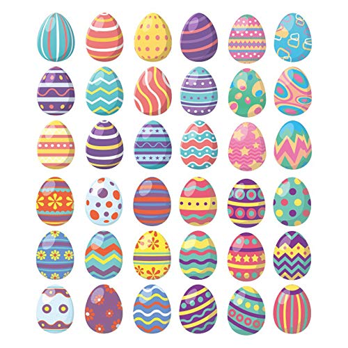 Ostern Fensteraufkleber Selbstklebend mit Ostereier Aufkleber Fenster Frühling Osterdekoration Fensterbilder Sticker Wiederverwendbare Fensterdeko Fenstertattoo Fensterschmuck (Multicolor, One Size) von Glücksvogel