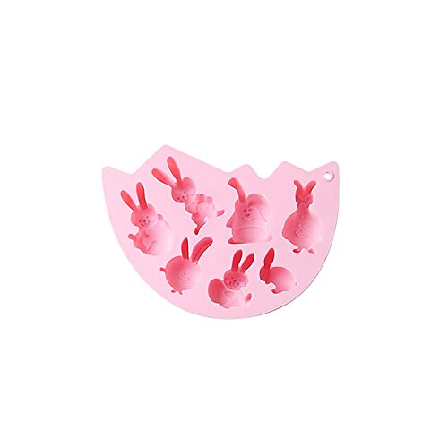 Ostern Silikonform Osterei Hasenform 3D Osterdeko Osterhase Silikon Form Schokolade Kuchenform Hase Schokoladenform Backform zum DIY Ostern Kaninchen Motivbackform für Party Ostern Geschenk von Glücksvogel