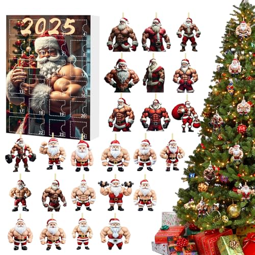 Adventskalender 2025 Countdown 2025 mit Weihnachtsanhänger aus Acryl, 2D, niedliche Dekoration für Zuhause, Geschenk für Ehemann, Ehefrau, Teenager, Freunde Adventskalender 2025 Countdown 2025 mit Weihnachtsanhänger aus Acryl, 2D, niedliche Dekoration für Zuhause, Geschenk für Ehemann, Ehefrau, Teenager, Freunde von Glugahrif