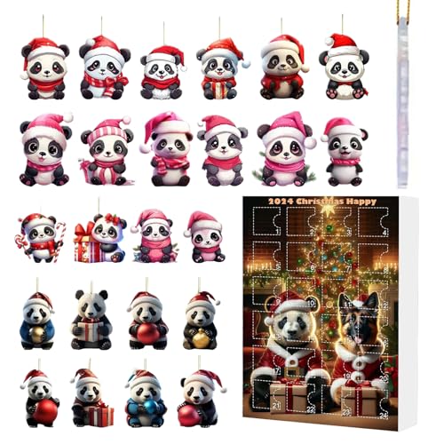 Adventskalender mit Weihnachtsornamenten | Countdown für Weihnachten mit 24 Panda-Ornamenten – niedlich, sammelbar, 2D, flach, Souvenir für Jugendliche, Studenten, Familie Erwachsene Adventskalender mit Weihnachtsornamenten | Countdown für Weihnachten mit 24 Panda-Ornamenten – niedlich, sammelbar, 2D, flach, Souvenir für Jugendliche, Studenten, Familie Erwachsene von Glugahrif