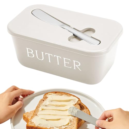Butterbehälter | Butterdose Mit Deckel,Mit Messer Luftdichter Käsebehälter Für Kochen Servieren Camping Kühlschrank Küche Butterbehälter | Butterdose Mit Deckel,Mit Messer Luftdichter Käsebehälter Für Kochen Servieren Camping Kühlschrank Küche von Glugahrif
